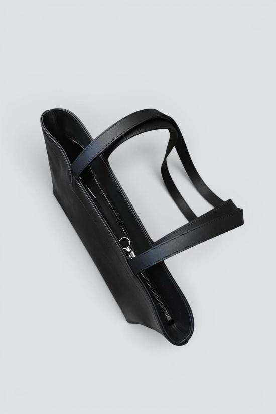  Aeta 토트백 블랙 가죽 스몰 롱 핸들 지퍼 - OTHER BRANDS