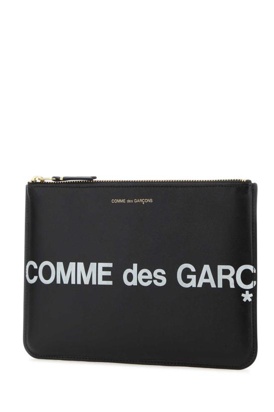  꼼데가르송 지갑 Comme Des Garçons 가죽 파우치 뷰티 케이스 블랙 - COMME DES GARCONS
