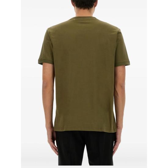26SS 휴고보스 로고 라벨 코튼 저지 티셔츠 50447978 389 GREEN - HUGO BOSS