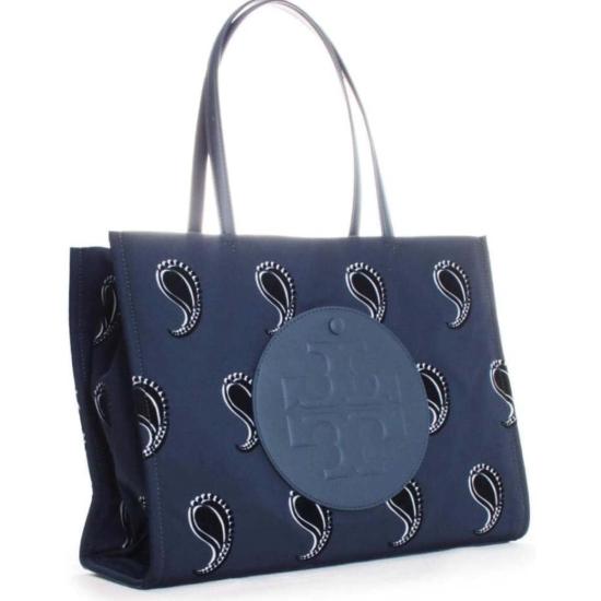  토리버치 토트백 스몰 엘라 프린트  블루 드림 페이즐리 - TORY BURCH