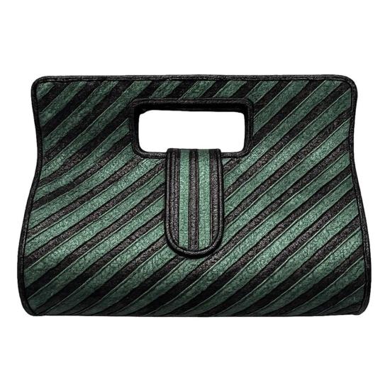  Claudia Botero Designs 클러치/파우치 클라우디아 보테로 디자인의 새로운 클러치, 미디엄 사이즈, 그린/블랙 색상