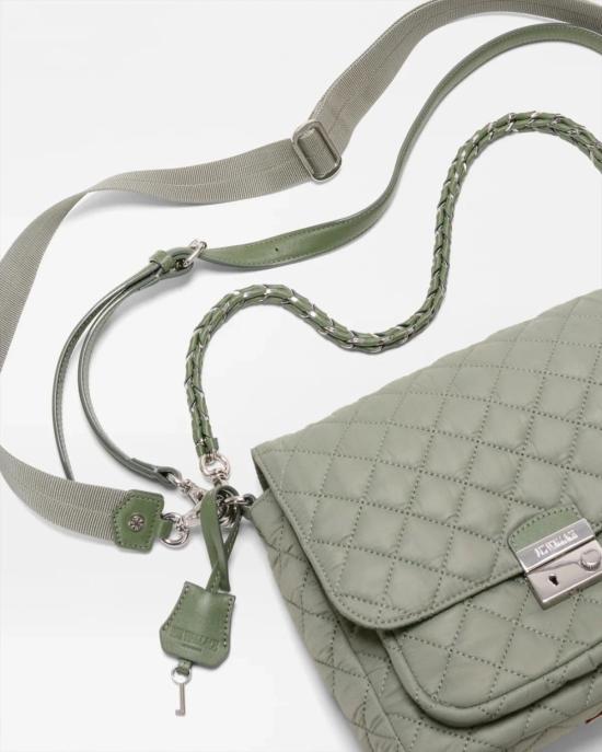 엠지 월리스 크로스백 Mz Wallace Medium Crosby Lock Crossbody Agave Green - MZ WALLACE