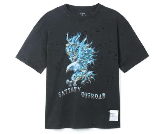  새티스파이 반팔 티셔츠 Satisfy Moth Tech Tee Eagle/Aged Black - SATISFY