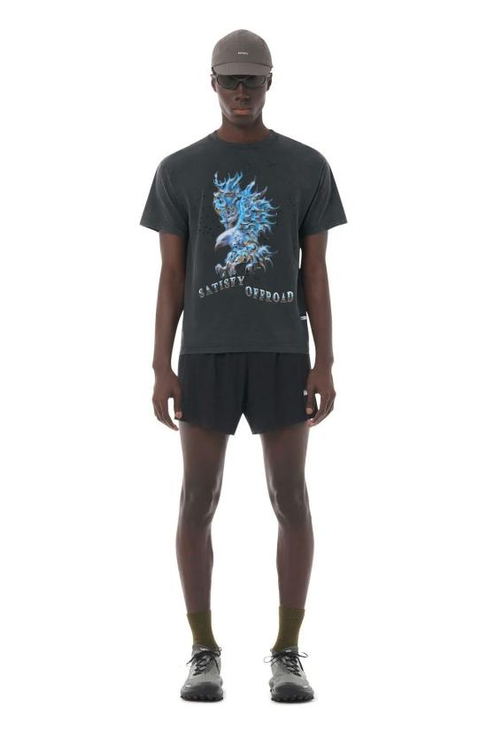  새티스파이 반팔 티셔츠 Satisfy Moth Tech Tee Eagle/Aged Black - SATISFY