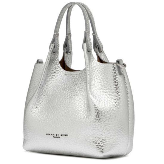  지아니 끼아리니 숄더백 Gianni Chiarini Dua 미니 호보백 실버 - GIANNI CHIARINI