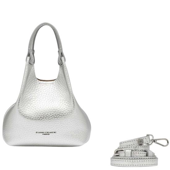  지아니 끼아리니 숄더백 Gianni Chiarini Dua 미니 호보백 실버