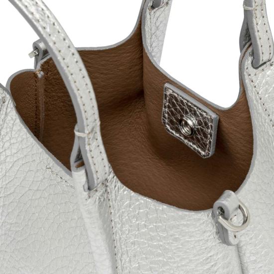  지아니 끼아리니 숄더백 Gianni Chiarini Dua 미니 호보백 실버 - GIANNI CHIARINI