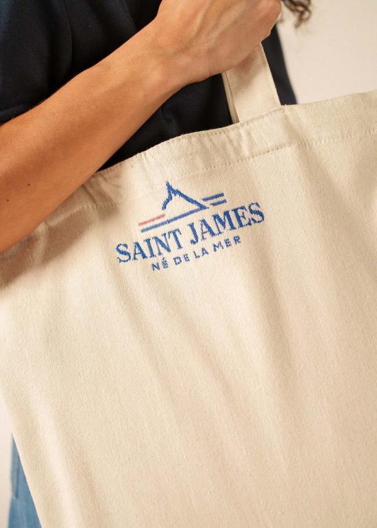  세인트제임스 숄더백 세인트 제임스 USA 스트라이프  에크루/로얄 블루 - SAINT JAMES