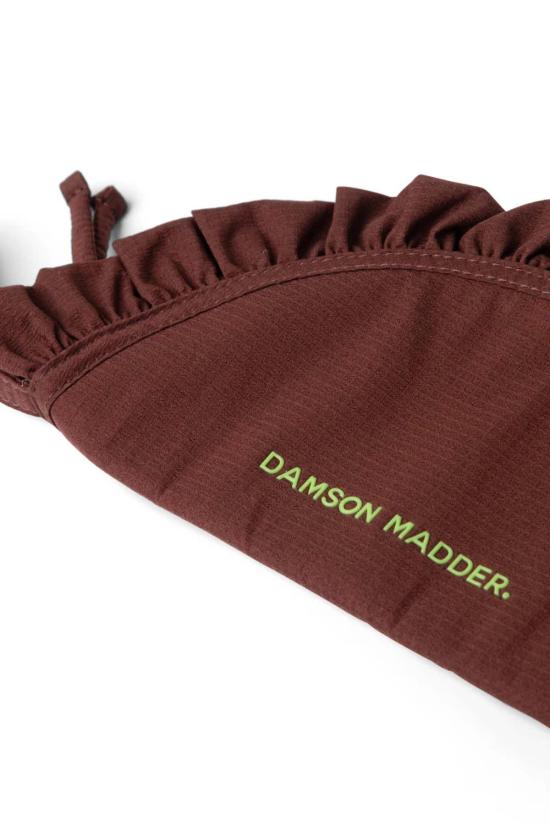  담손매더 클러치/파우치 담슨 매더 러플 하프 문 메이크업 백 브라운 - DAMSON MADDER