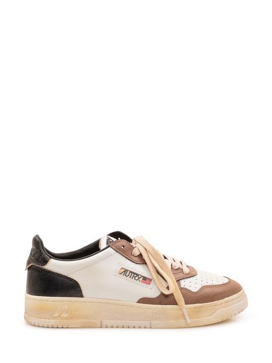 26FW 오트리 슈퍼 빈티지 메달리스트 로우 레더 스니커즈 AVLM SV60 WHT MALTMAL