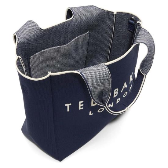  테드베이커 토트백 테드 베이커 사라 자카드 니트  네이비 - TED BAKER
