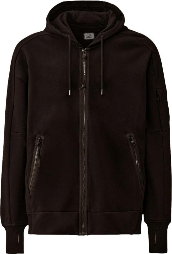 26FW 씨피 컴퍼니 후드 티셔츠 SWEATSHIRTSHOODEDOPENBLACK