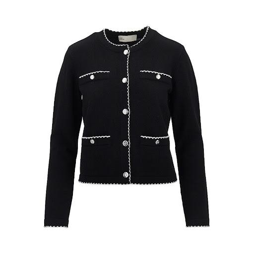 26FW 토리버치 가디건 182317 960 BLACK NEW IVORY