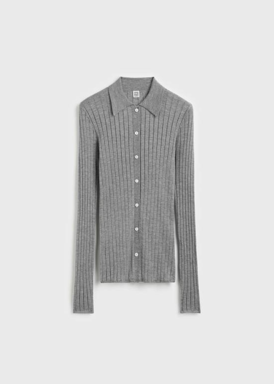 26FW 토템 셔츠 263WRT0836YA0293 074 GREY MELANGE