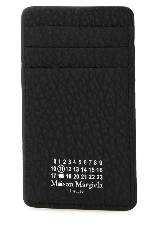  마르지엘라 카드지갑 메종  블랙 가죽 카드 홀더 - MAISON MARGIELA