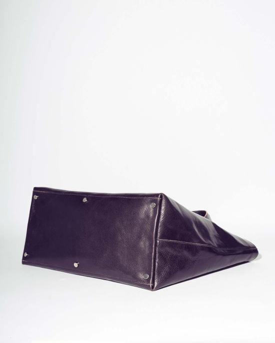  SAMUEL FALZONE 토트백 Samuel Falzone 지퍼가 달린 네이브 토트 퍼플 - OTHER BRANDS