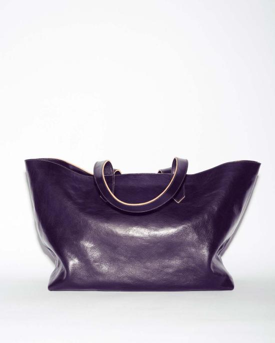  SAMUEL FALZONE 토트백 Samuel Falzone 지퍼가 달린 네이브 토트 퍼플 - OTHER BRANDS