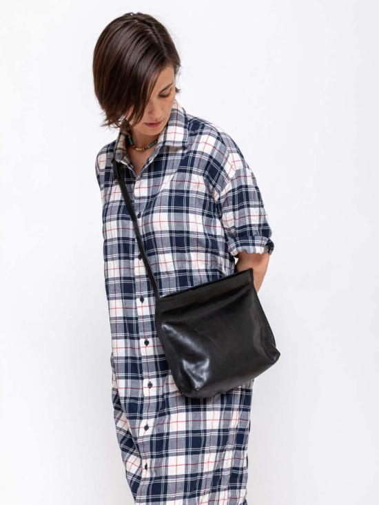  Lihann George 숄더백 리한 조지 시에니 크러시드 그레인 가죽 가방 - OTHER BRANDS