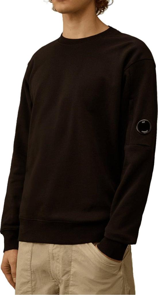 26FW 씨피 컴퍼니 스웨터 SWEATSHIRTSCREWNECKBLACK - C.P. COMPANY
