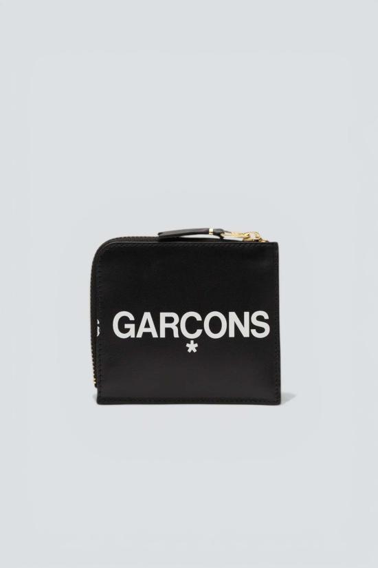 꼼데가르송 지갑 Comme Des Garçons 휴지 로고 하프 지퍼  Sa3100 Hl - COMME DES GARCONS