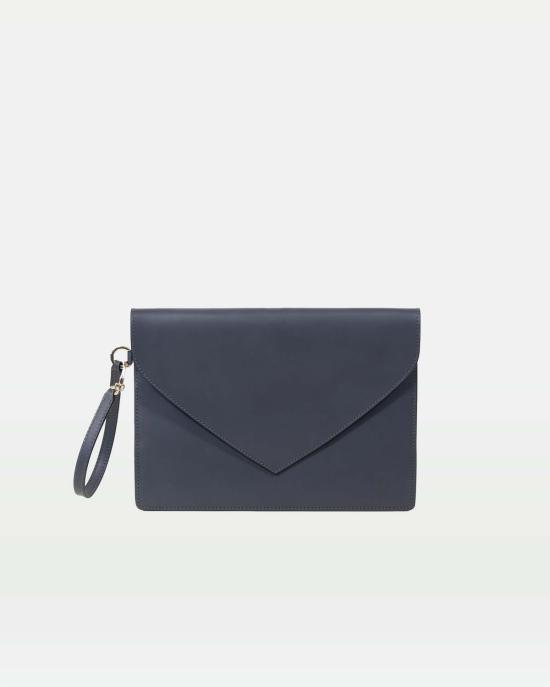  Modher 지갑 식물성 태닝 송아지 가죽과 스웨이드 가죽으로 만든 모던한 봉투형 클러치 - OTHER BRANDS