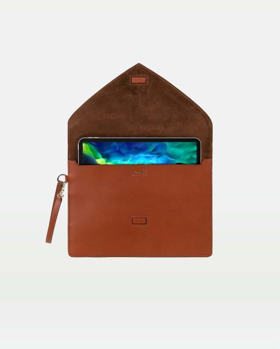  Modher 지갑 식물성 태닝 송아지 가죽과 스웨이드 가죽으로 만든 모던한 봉투형 클러치 - OTHER BRANDS