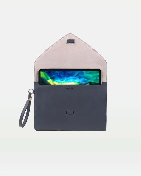  Modher 지갑 식물성 태닝 송아지 가죽과 스웨이드 가죽으로 만든 모던한 봉투형 클러치 - OTHER BRANDS