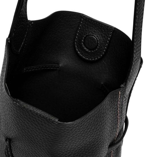  지아니 끼아리니 숄더백 Gianni Chiarini 시에나 가죽 버킷 백 블랙 - GIANNI CHIARINI