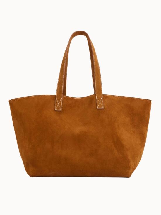  만수르 가브리엘 토트백 캐리올  새들 스웨이드
