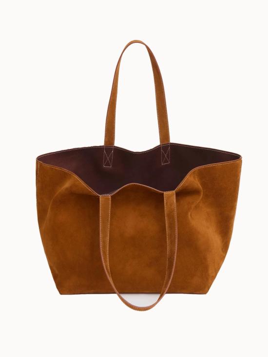  만수르 가브리엘 토트백 캐리올  새들 스웨이드 - MANSUR GAVRIEL