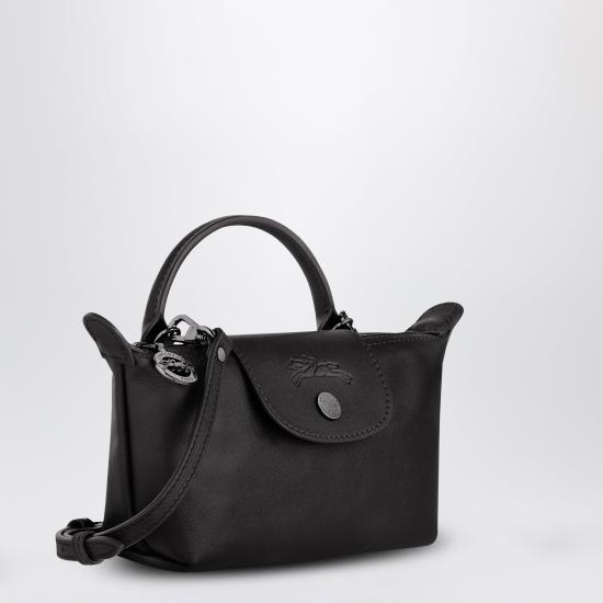 26FW 롱샴 르 플리아쥬 엑스트라 XS 레더 파우치 34205987 Black - LONGCHAMP