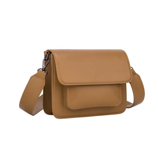  비스크 크로스백 Hvisk Cayman Pocket Soft Structure Bag Brown Nude - HVISK
