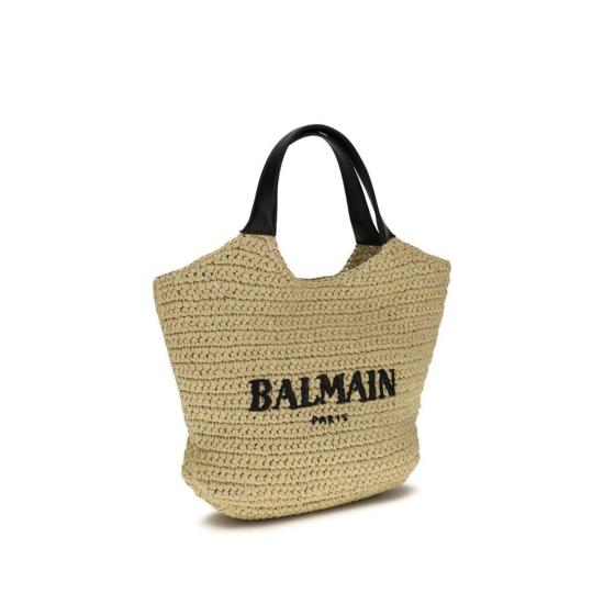  발망 토트백 미니 크로셰  베이지 - BALMAIN