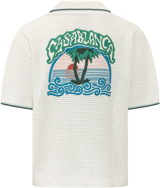 26FW 카사블랑카 반팔 셔츠 MPF26KW141301 WHITE - CASABLANCA