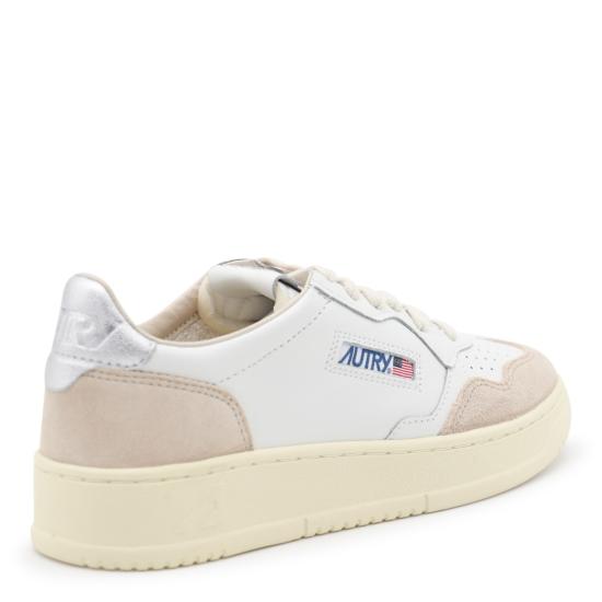 26FW 오트리 메달리스트 로우 레더 스니커즈 AULW LS74 LEAT SUEDE WHITE SILVER - AUTRY