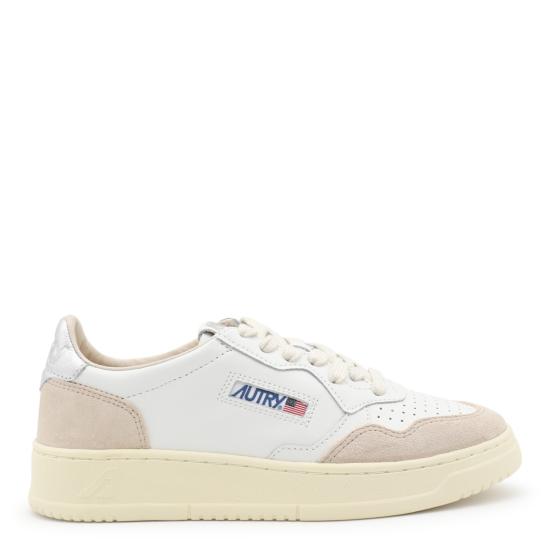 26FW 오트리 메달리스트 로우 레더 스니커즈 AULW LS74 LEAT SUEDE WHITE SILVER