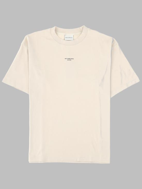 26FW 드롤드무슈 반팔 티셔츠 TS202 CO002MASTIC IVORY