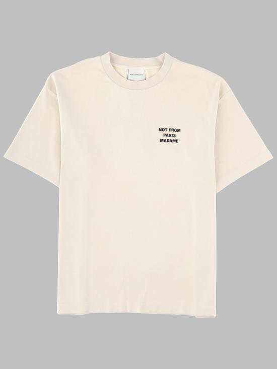 26FW 드롤드무슈 반팔 티셔츠 TS203 CO002MASTIC WHITE