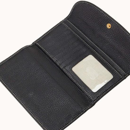  Dooney & Burke 지갑 두니앤버크 루카 페블드 가죽 컨티넨탈 클러치 블랙 - OTHER BRANDS