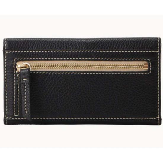  Dooney & Burke 지갑 두니앤버크 루카 페블드 가죽 컨티넨탈 클러치 블랙 - OTHER BRANDS