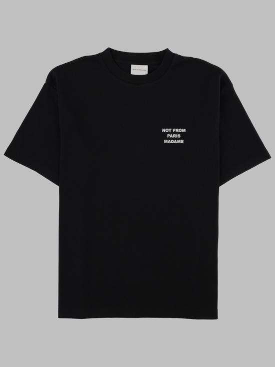 26FW 드롤드무슈 반팔 티셔츠 TS203 CO002BLACK