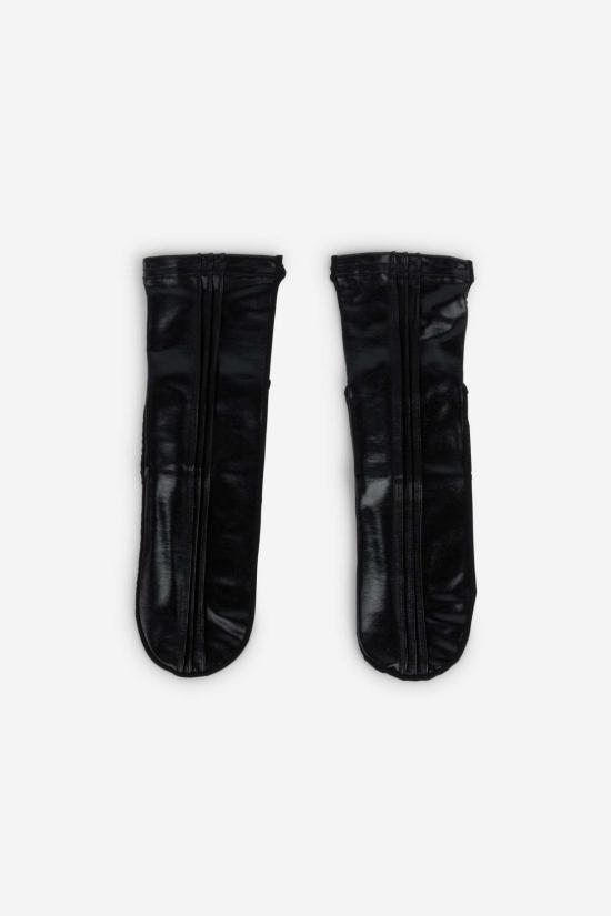  UNITED LEGWEAR 양말 유나이티드 레그웨어 라 브레아 하이 샤인 삭스 블랙 실버 - OTHER BRANDS