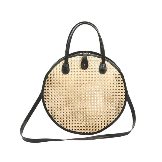  The Artisan & Company 토트백 아티산앤컴퍼니 라운드 라탄 가죽 크로스바디 백