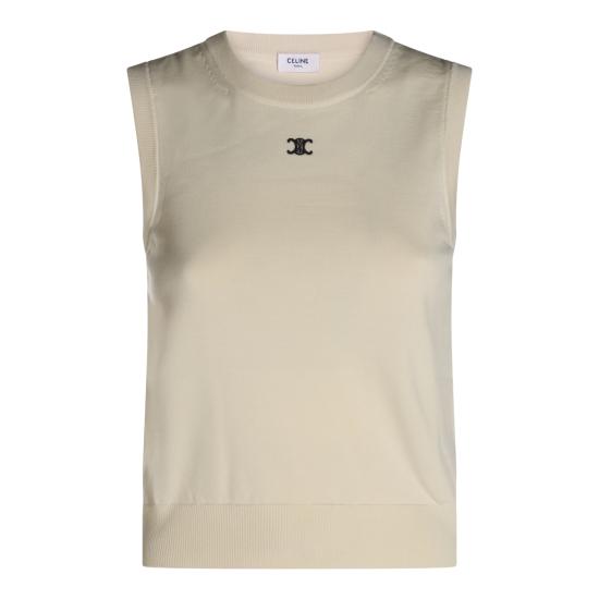 26FW 셀린느 탑 파인 울 RX0I70100 01OW WHITE