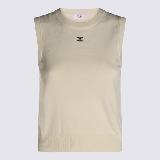 26FW 셀린느 탑 파인 울 RX0I70100 01OW WHITE - CELINE