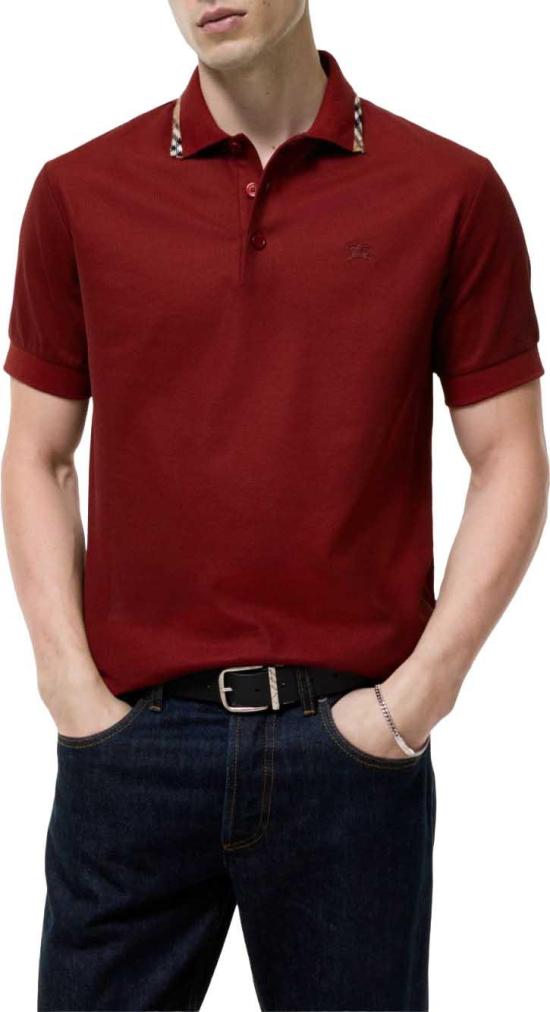 26FW 버버리 폴로 티셔츠 8127683C5334 MAROON - BURBERRY