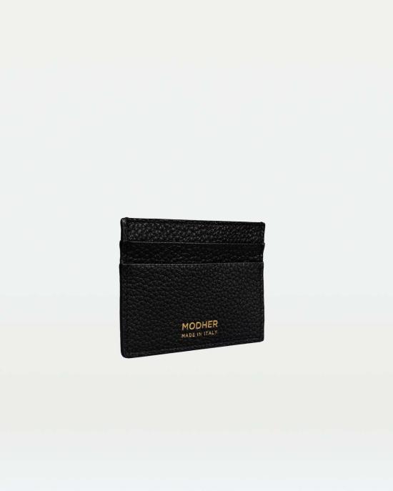  Modher 카드지갑 모던한 느낌의 그레인드 가죽 카드 홀더에 신용카드를 넣어 보관하세요. - OTHER BRANDS