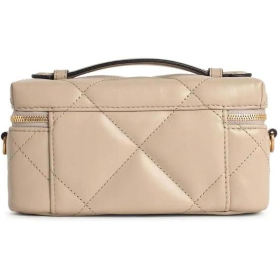  토리버치 토트백 키라 다이아몬드 퀼트 이스트 웨스트 화장대 케이스 라이트 스톤 - TORY BURCH
