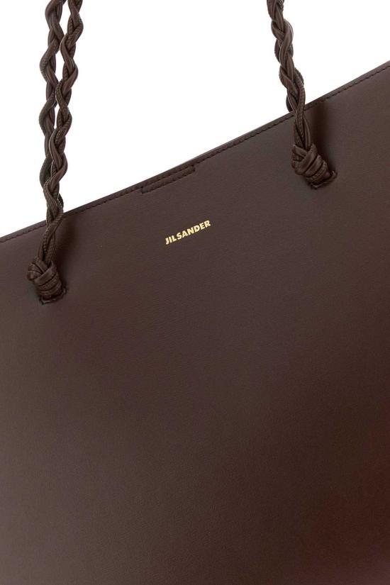  질샌더 숄더백 질 샌더 탱글 쇼핑백 초콜릿 - JIL SANDER