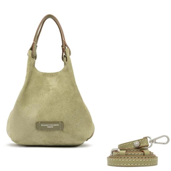  지아니 끼아리니 숄더백 Gianni Chiarini Dua 미니 버킷백 라이트 그린 - GIANNI CHIARINI